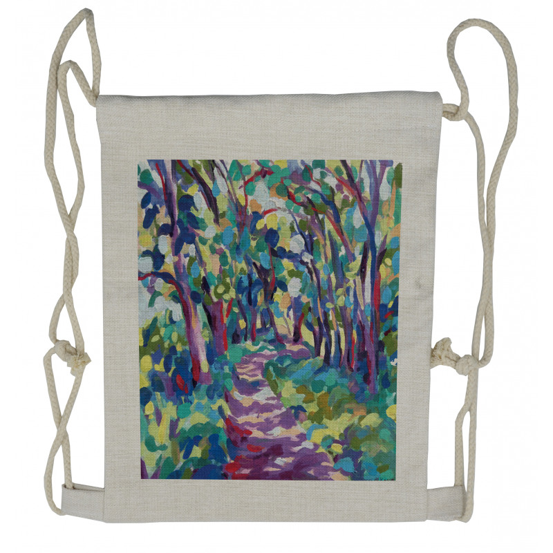 Woodland Nature Colorful Drawstring Backpack