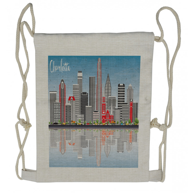 Charlotte Skyline Drawstring Backpack