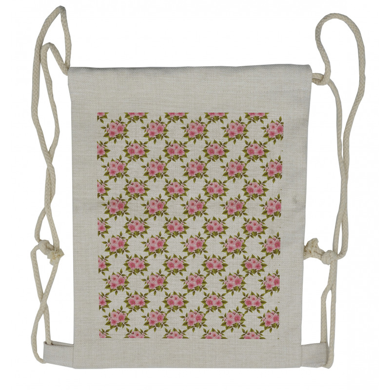 Blossoming Sakura Flowers Drawstring Backpack