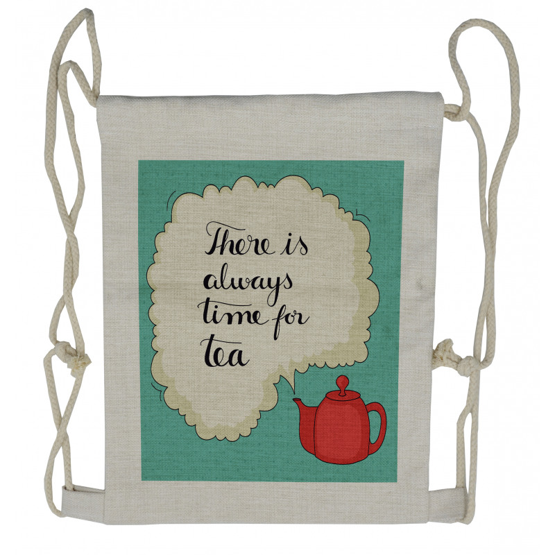 There is Always Time for Tea Drawstring Backpack