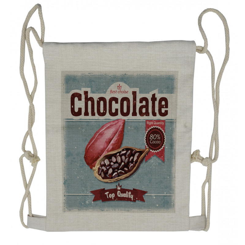 Best Choice Chocolate Retro Drawstring Backpack