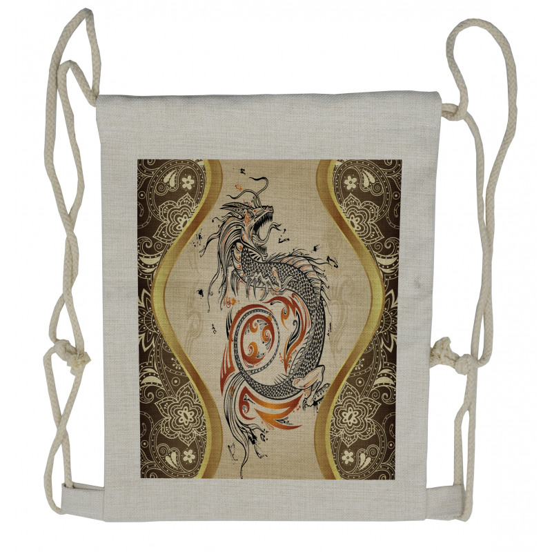Serpent Mythological Drawstring Backpack