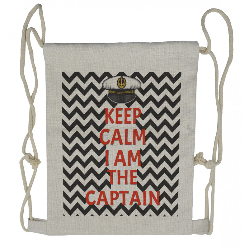 Keep Calm I am Captain Drawstring Backpack