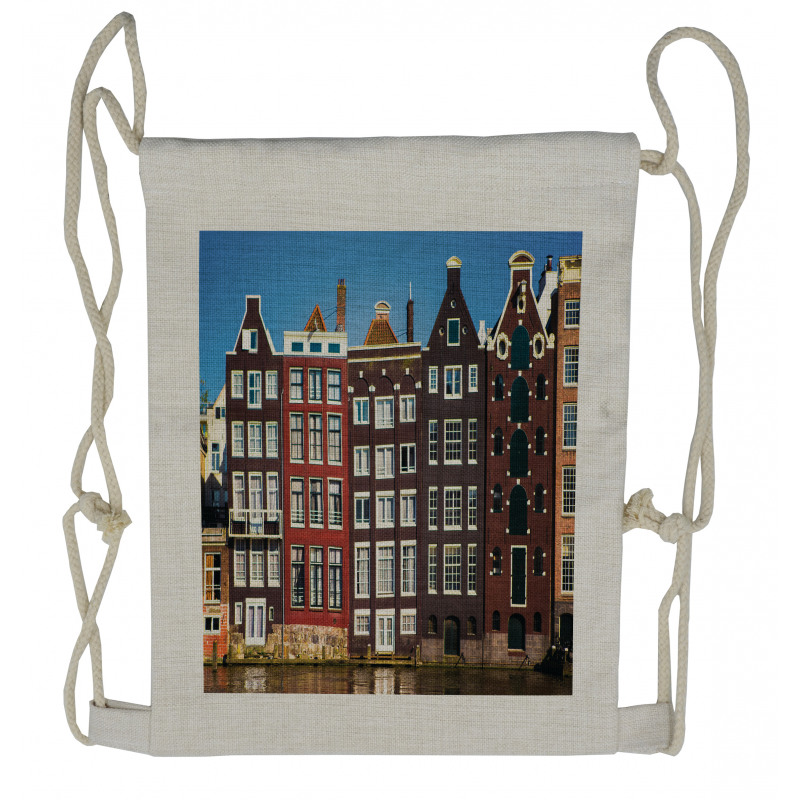 Medieval Buildings City Drawstring Backpack