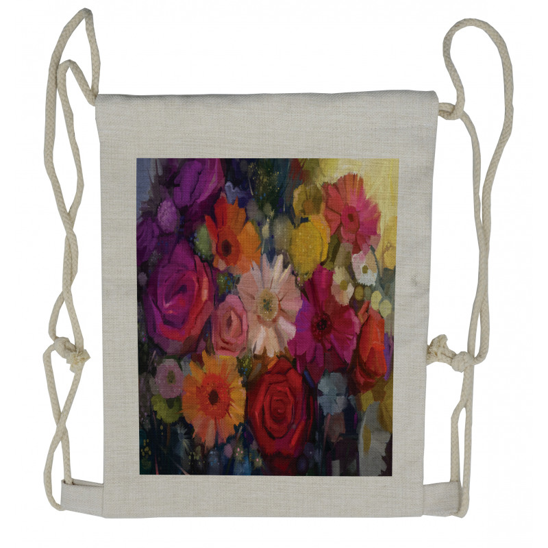 Paintbrush Blossoms Drawstring Backpack