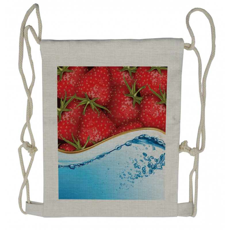 Summer Fruit and Water Drawstring Backpack