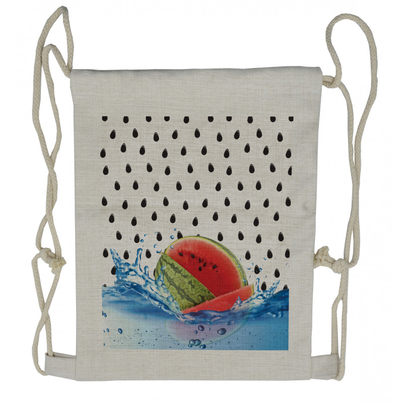 Fruit Seeds on Water Drawstring Backpack