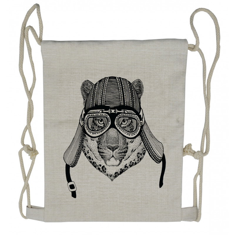 Hipster Cat Modern Design Drawstring Backpack