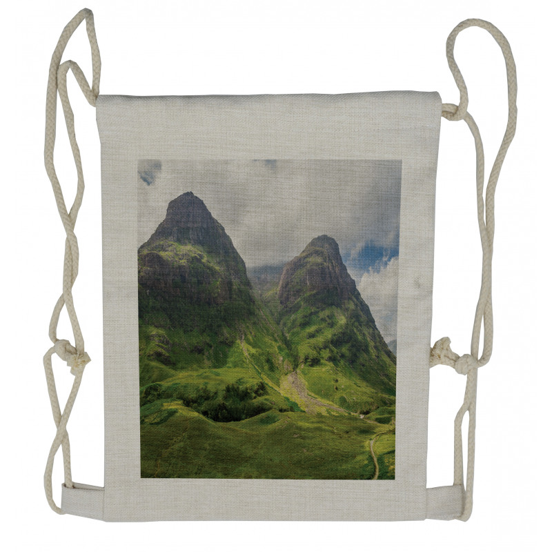 Glencoe Highlands Clouds Drawstring Backpack