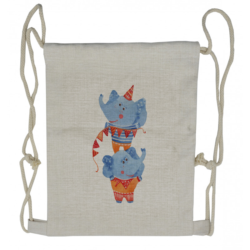 Circus Animal Drawstring Backpack