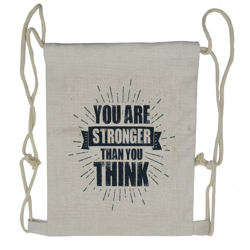 Urban Philosophical Message Drawstring Backpack