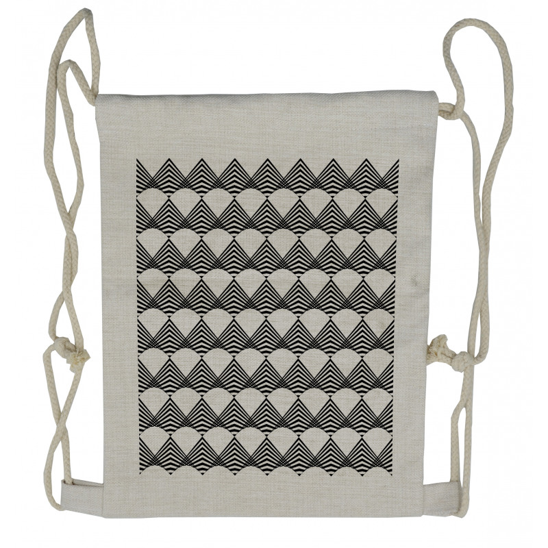 Urban Geometric Triangle Drawstring Backpack