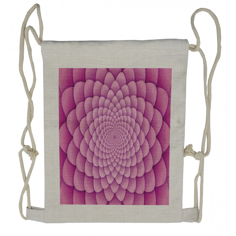 Abstract Spiral Lotus Drawstring Backpack