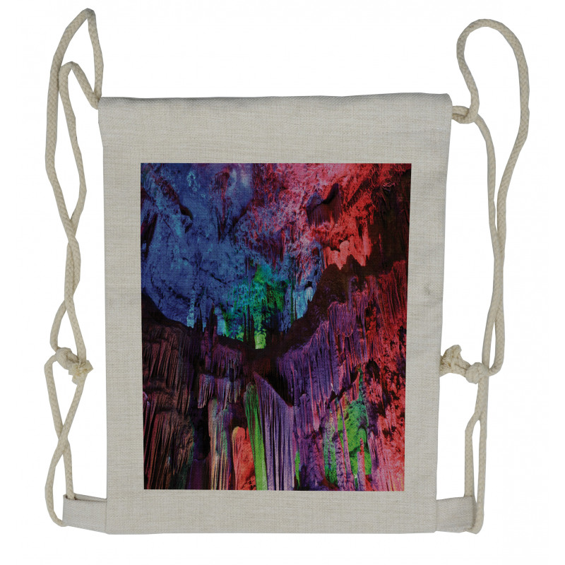 Rainbow Colored Rock Drawstring Backpack