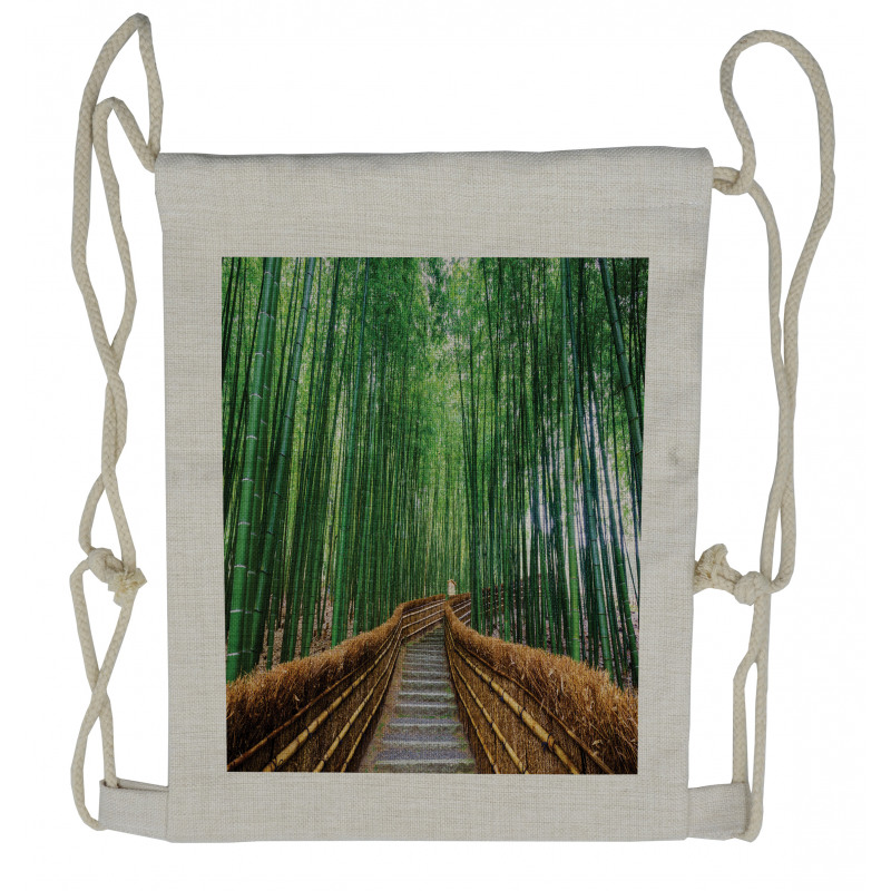 Tropical Exotic Scenery Drawstring Backpack