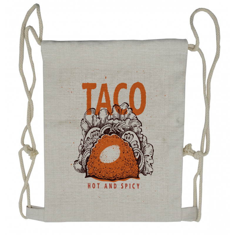 Hot and Spicy Tacos Drawstring Backpack