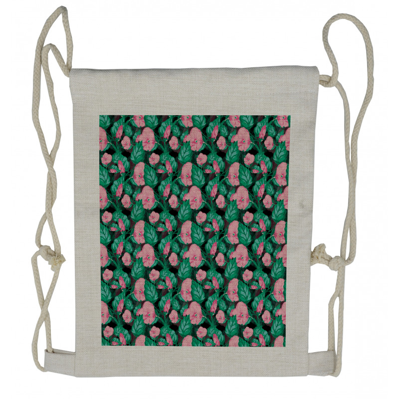 Arrangement of Foliage Drawstring Backpack