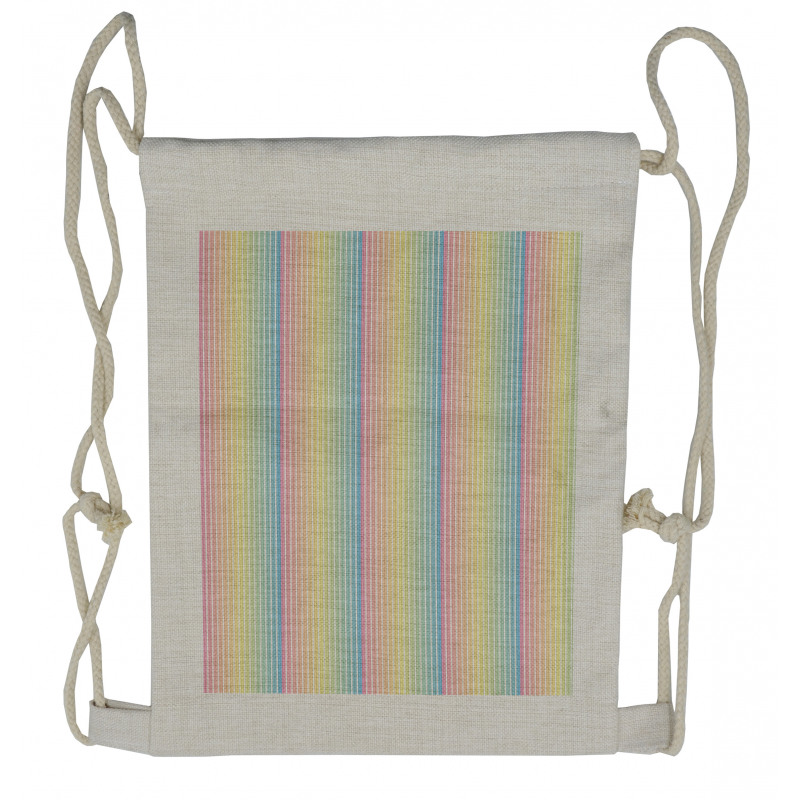 Blended Soft Pastel Color Drawstring Backpack