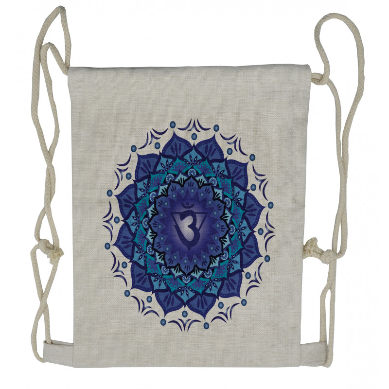 Lotus Ajna Chakra Yoga Drawstring Backpack