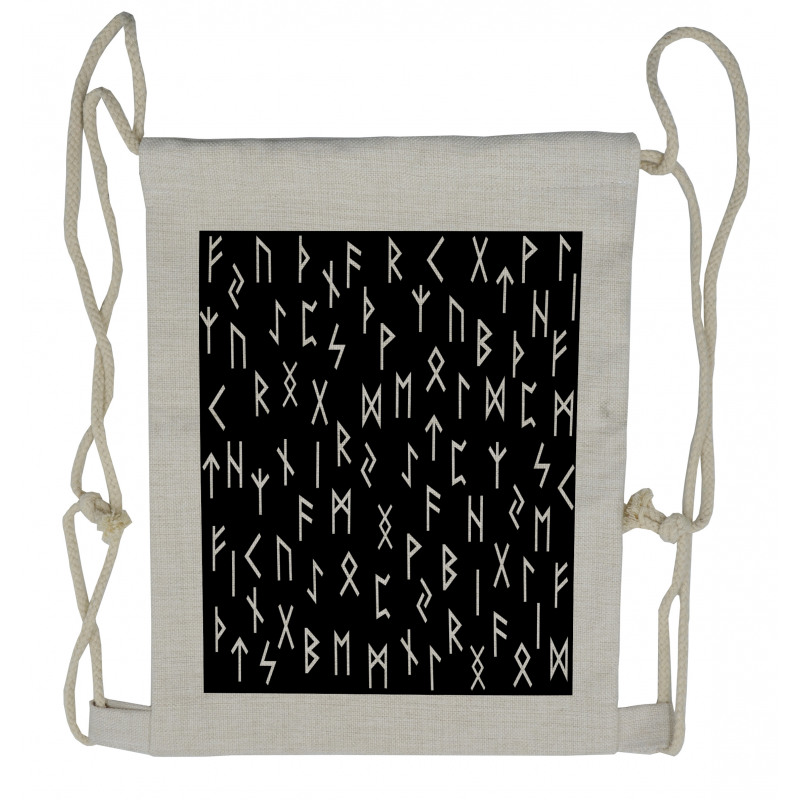 Elder Futhark Symbols Drawstring Backpack