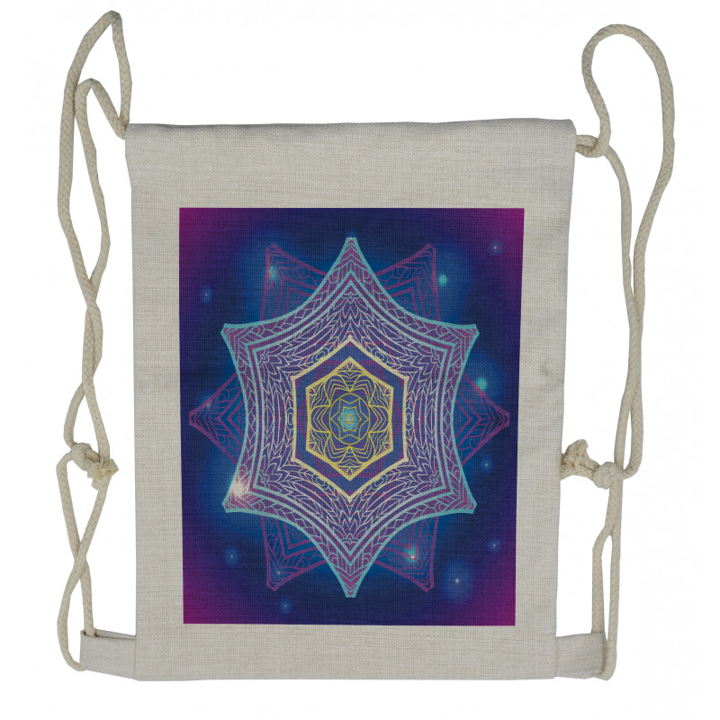 Hexagons and Stars Drawstring Backpack