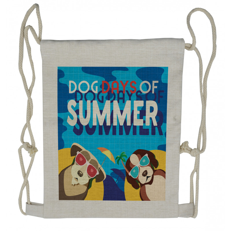 Dogs Days of Summer Drawstring Backpack