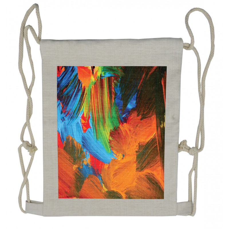 Watercolor Brush Strokes Drawstring Backpack