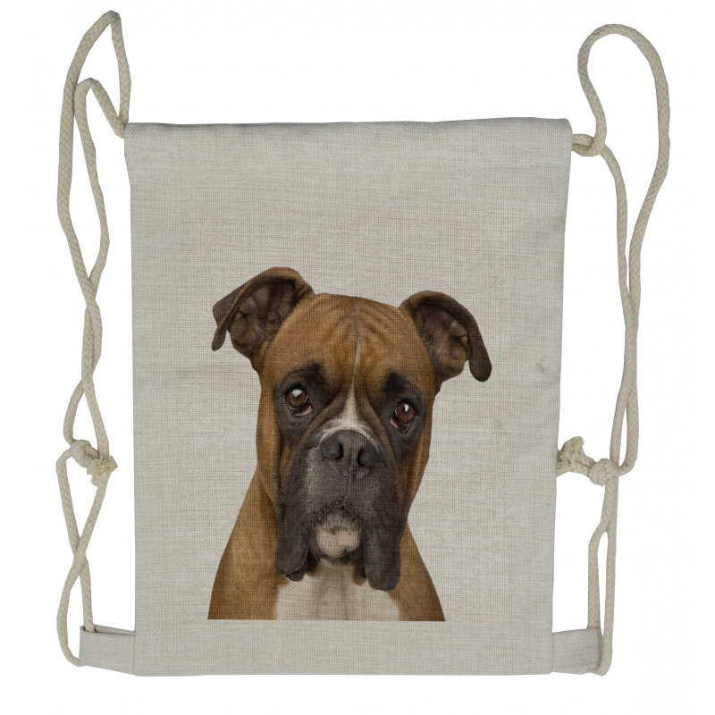 Purebred Dog Front View Drawstring Backpack