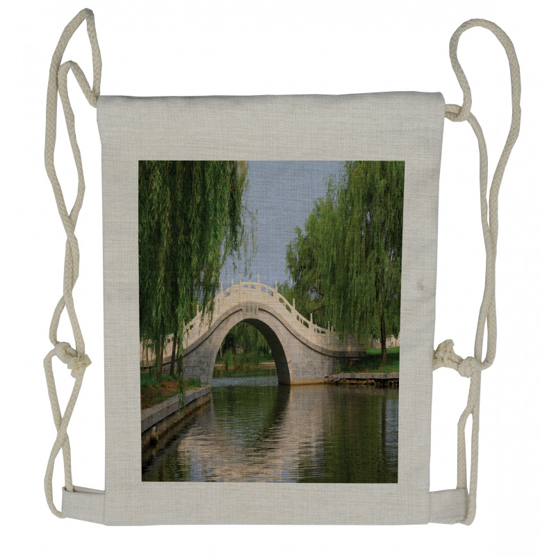 Scenery Calming Image Drawstring Backpack