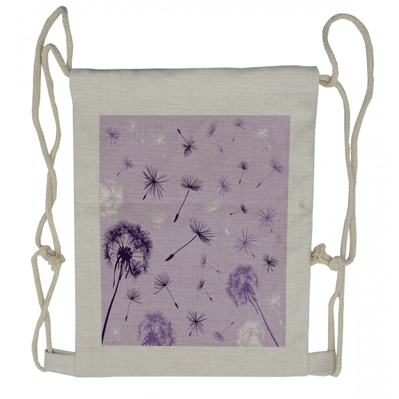 Botany Purple Tone Drawstring Backpack