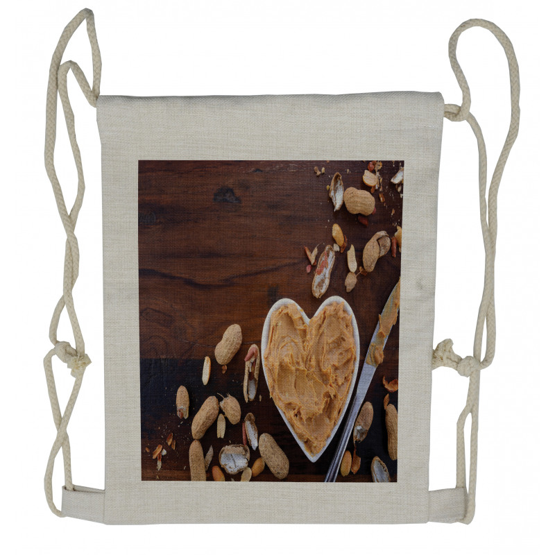 Wooden Vintage Table Drawstring Backpack