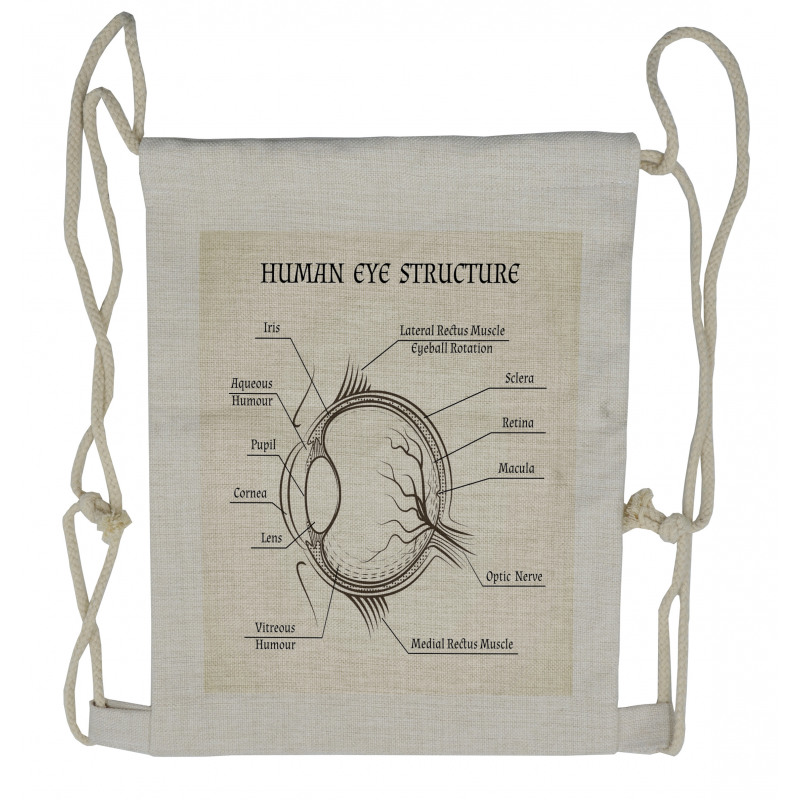 Structure of the Human Eye Drawstring Backpack