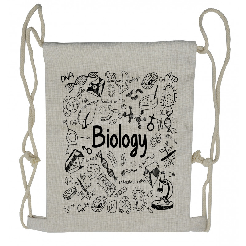 Hand-writing School Lab Drawstring Backpack