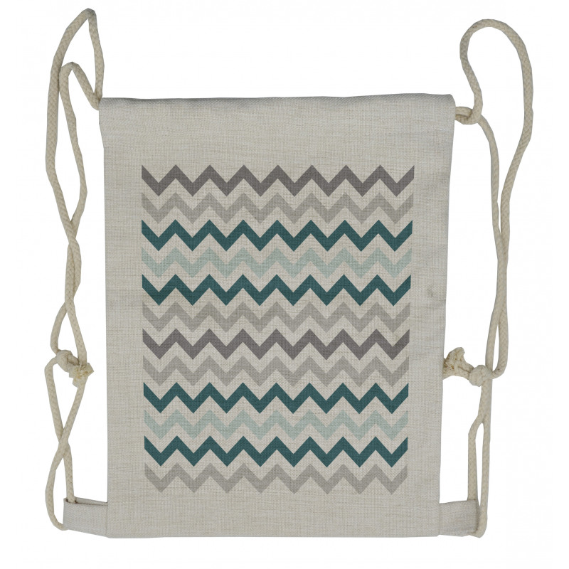 Simple Geometric Zigzags Drawstring Backpack