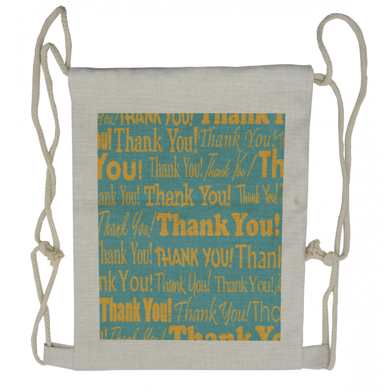 Appreciation Artwork Text Drawstring Backpack