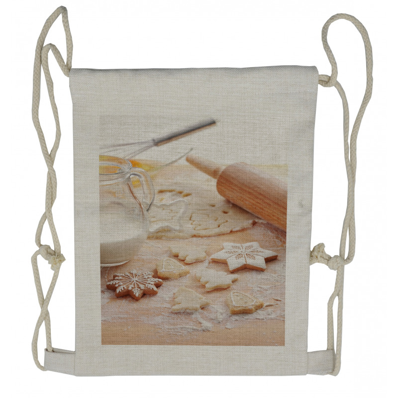 Milk in a Jar Baking Flour Drawstring Backpack