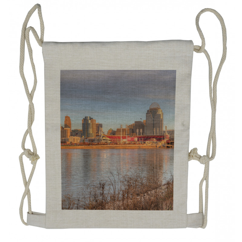 Vertical of City River Drawstring Backpack