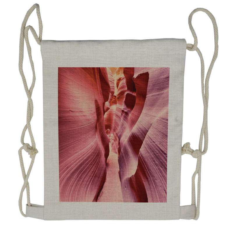 Famous Pink Antelope Canyon Drawstring Backpack