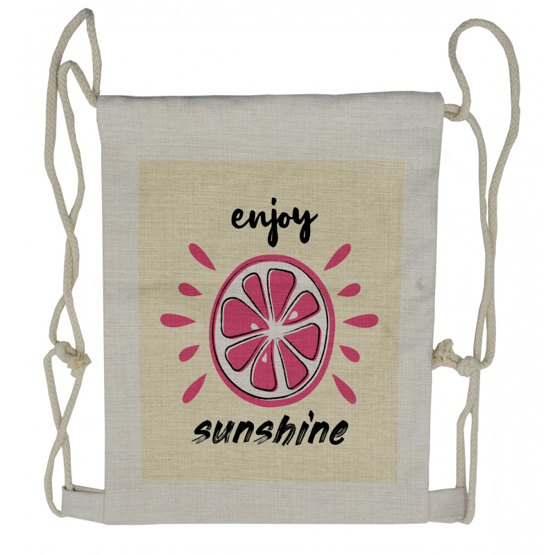 Vacation Retro Words Drawstring Backpack