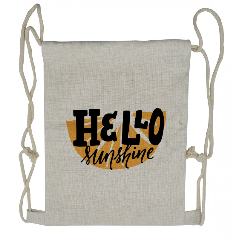 Funny Hand Lettering Drawstring Backpack