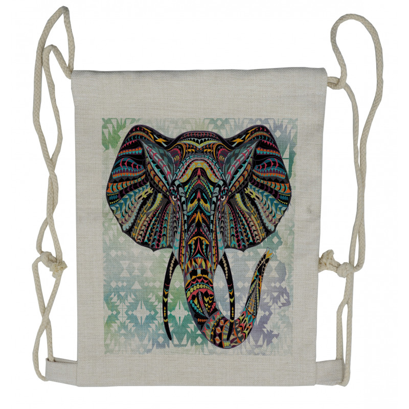 South Asian Animal Drawstring Backpack