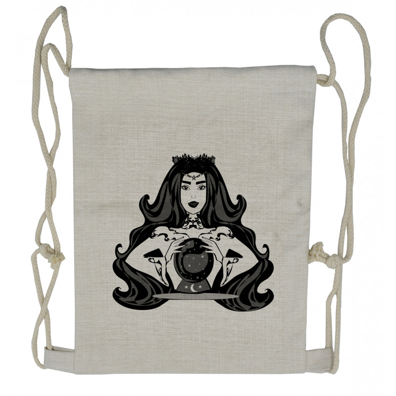 Fortune Teller Woman Magic Drawstring Backpack