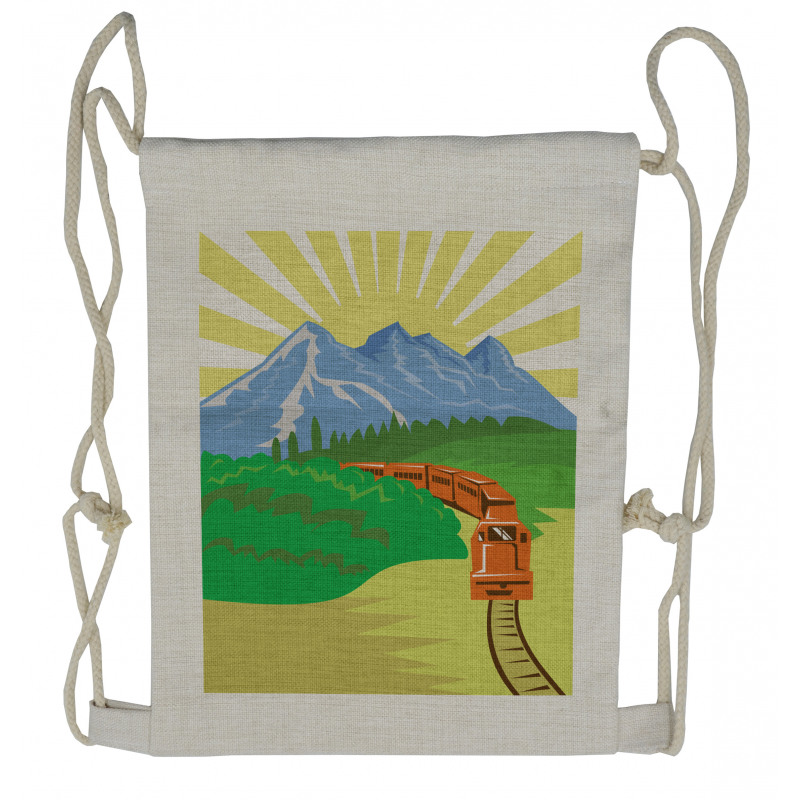 Forest America Countryside Drawstring Backpack