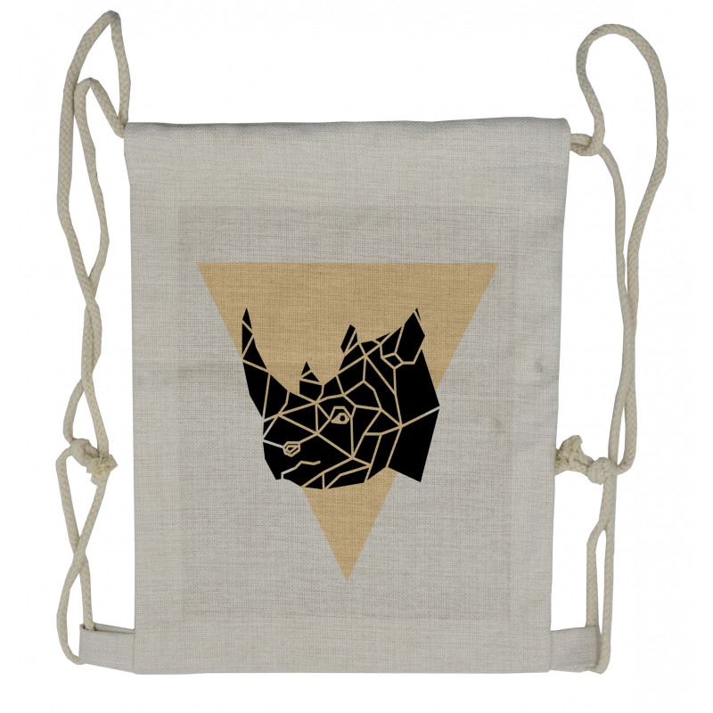 Angular Animal Design Graphic Drawstring Backpack