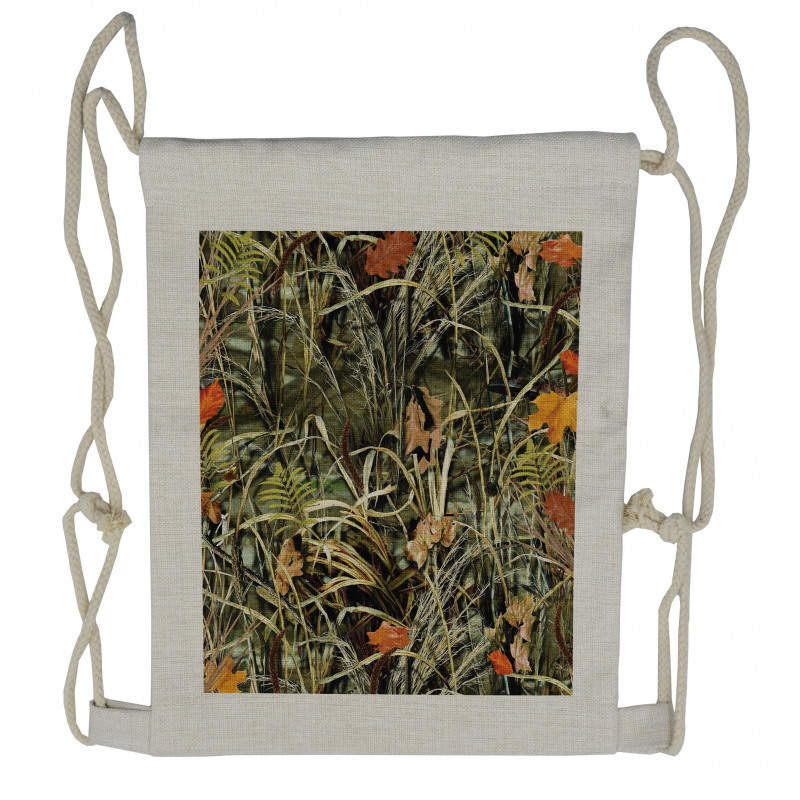 Close up Leaves Herbs Drawstring Backpack