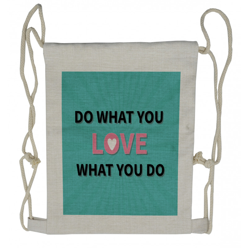 Starburst Lines with Phrase Drawstring Backpack