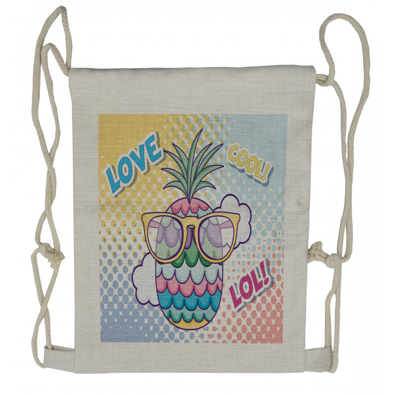 Pineapple Sunglasses Love Cool Drawstring Backpack