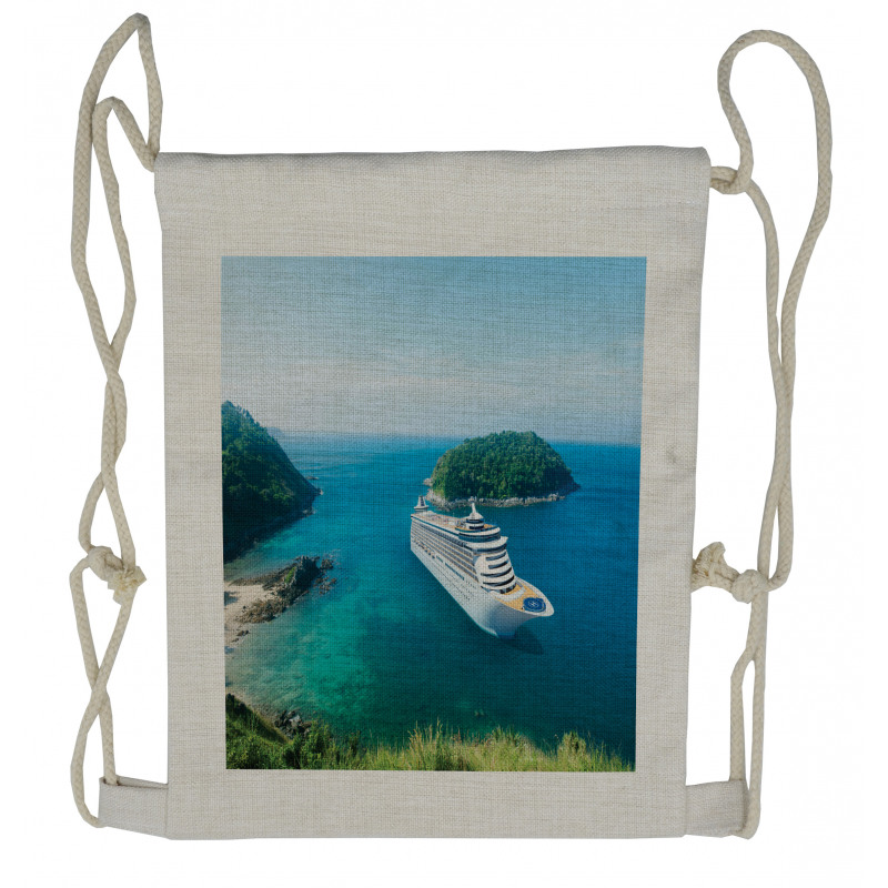 Passenger Ship Ocean Drawstring Backpack