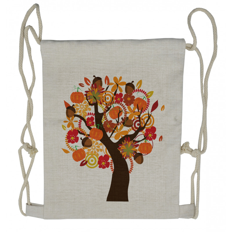 Tree Fall Elements Harvest Drawstring Backpack