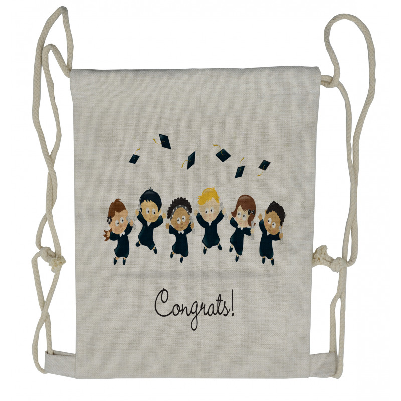 Congrats Children School Drawstring Backpack